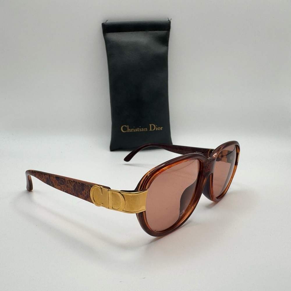 Vintage Christian Dior 2917A Optyl Sunglasses Austria Gold CD Logo With Case - Picture 6 of 10